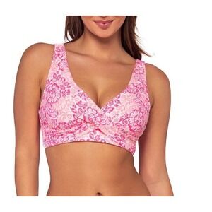 Sunsets Elise Swim Underwire‎ Bra Bikini Top Pink Coral Cove Sz 40DD NWT $98